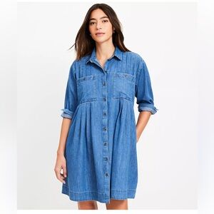Loft Denim Chambray Mini Dress